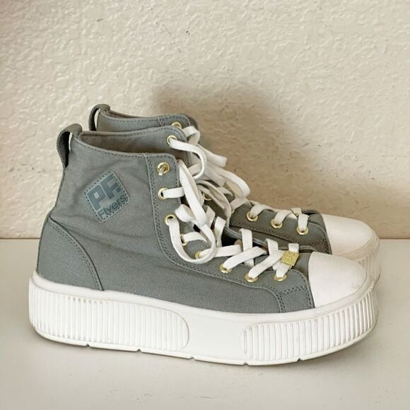 PF Flyers Allston high top retro women’s sneaker green Canvas 7 - Picture 15 of 16